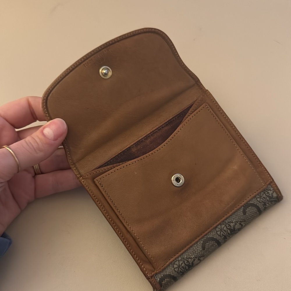 Vintage Celine C Macadam Horse Carriage Bifold Wallet Brown Canvas - Picture 3 of 7